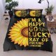 thumbnail image 1 of Sunflower Im A Happy Go Lucky Ray Of Fuc Sunshine Quilt Duvet Cover Set 3-Piece Bedding Set, 1 of 5