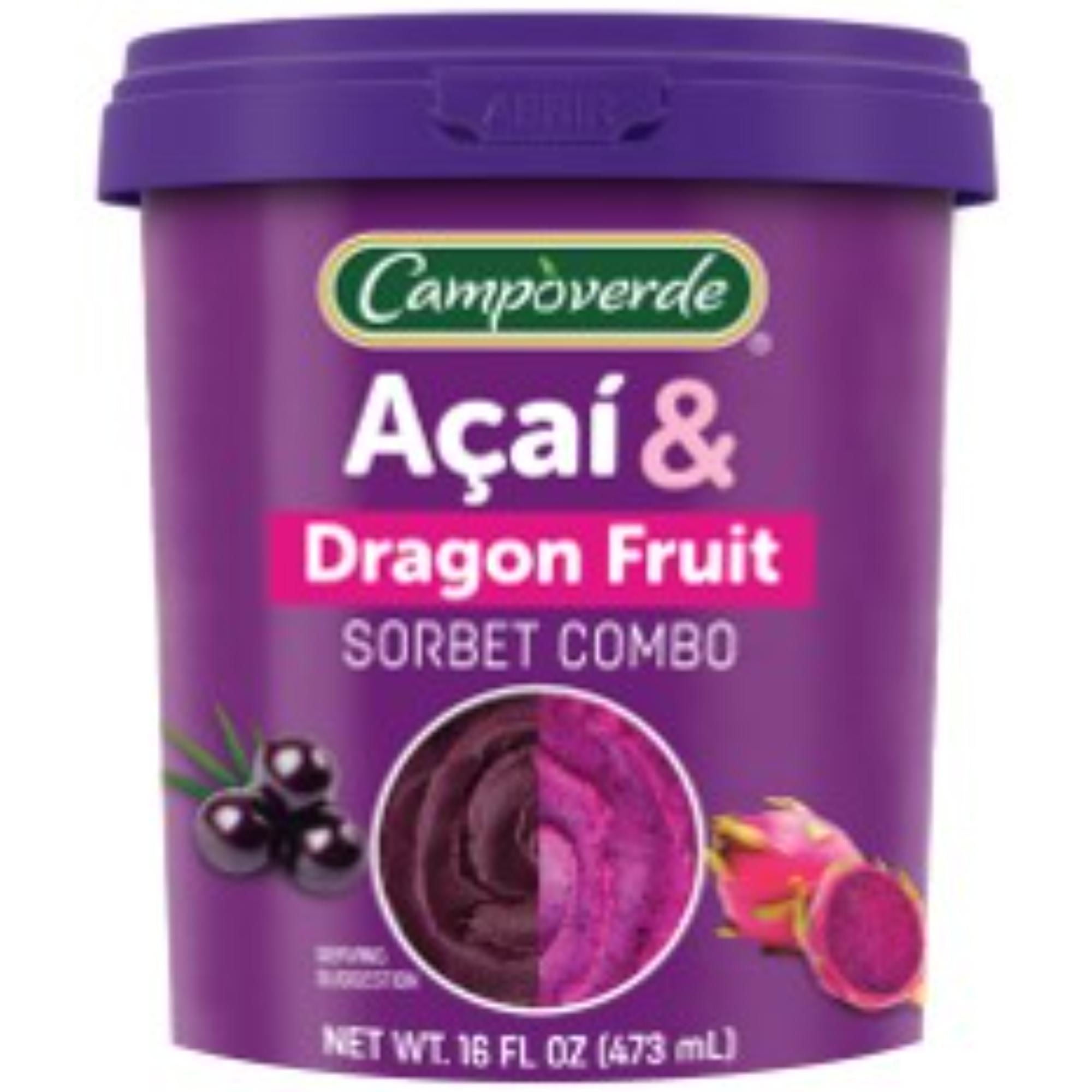 Helado Sorbete Acaí & Dragon Fruit Pote 473 ml Campoverde