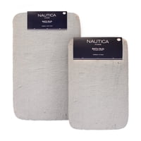 Pack 2 Alfombras De Baño Ultra Suave Nautica 40X60 + 50X80Cm Gris Claro