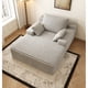 thumbnail image 2 of Chaise Lounge Chair Indoor, Oversized Upholstered Sofa Bed, Sleeper Couch Reading Chairs Fluffy Plush Faux Fur Cloud Sofas Couches for Living Room,Grey, 2 of 3