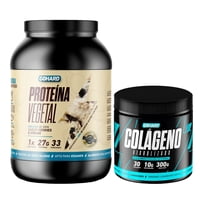 Gohard - Proteina Vegetal Cookies And Cream 1Kg Pack Colageno Hidrolizado 300 Gr