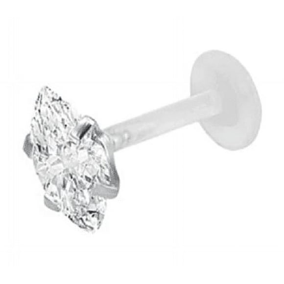 Piercing labret monroe cartílago nariz boca oreja figura gema