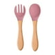 thumbnail image 3 of Eco-Friendly Silicone Toddler Feeding Set - 1 Spoon & 1 Fork, Dishwasher Safe!, 3 of 5