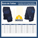 thumbnail image 5 of Pantalón Corto Cargo Hombre Gabardina Durable Multibolsillo Azul/Azul Claro, 5 of 7
