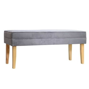 Máxima Design - Banqueta Style Gris Felpa 100X40X40 Cm