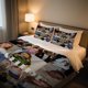 thumbnail image 1 of Zahide'S Journey Duvet Cover Set Vintage Print Bedding Soft Breathable, 1 of 1