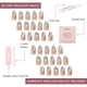 thumbnail image 4 of Press-On Nails, glamnetic, lijado, corto, color almendra, color nude, con detalles dorados, 4 of 6