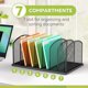 thumbnail image 5 of Organizador de archivos MINDEPOT de 7 secciones con malla, negro, 1 unidad, 5 of 7
