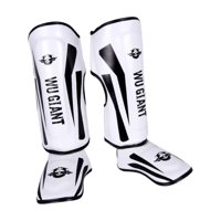 Ioensy - Espinilleras Pata Protectora Antideslizante Ajustable Para Espinilleras De Taekwondo Mma M Blanco