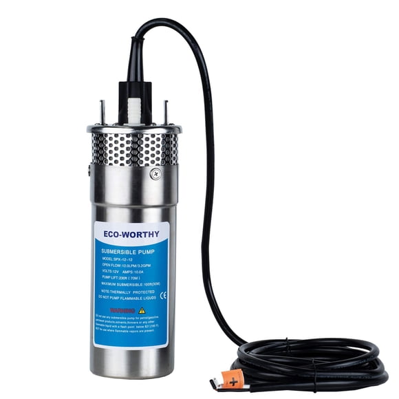 Bomba sumergible para pozos profundos ECO-WORTHY 12V DC 12LPM/3.2GPM