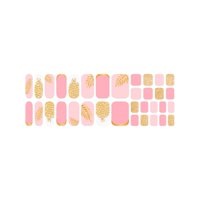 Tiolla - Uñas Sticker Efecto Gel Gold Palmtree