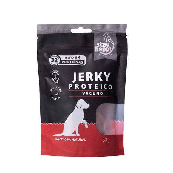 Snack Perro Jeky proteico Sabor Vacuno, 80 g