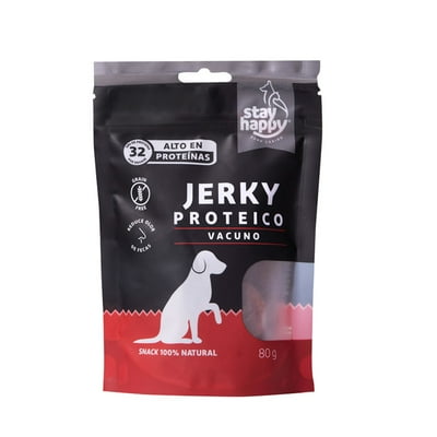 Snack Perro Jeky Proteico Sabor Vacuno 80 G Stay Happy