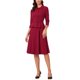 thumbnail image 2 of INSPIRE CHIC Conjuntos de Traje de Falda de Negocios para Mujeres 2 Piezas Conjuntos Oficina Chaqueta Blazer de Manga 3/4 Faldas Plisadas XL Rojo Oscuro, 2 of 5