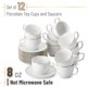 thumbnail image 2 of Juego de tazas Brew To A Tea 240 ml, 12 piezas, blanco/dorado, 2 of 8