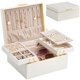 thumbnail image 1 of Caja de Joyas Lolalet Organizador de 2 Niveles en Cuero PU 24x21x11 cm, 1 of 8