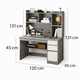 thumbnail image 2 of Escritorio Multifuncional Home Office 120×45 cm Gris Módulo Superior y Cajones, 2 of 6