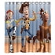 thumbnail image 1 of Cortina de ducha de Toy Story 3, juego de cortinas de baño con ganchos, tamaño 66 x 72 pulgadas, 1 of 3