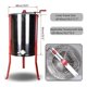 thumbnail image 2 of Extractor de miel, marcos de acero inoxidable extracción manual de apicultura, tambor giratorio de panal con tapa transparente, equipo de centrífuga auxiliar con soporte ajustable en altura, 2 of 7