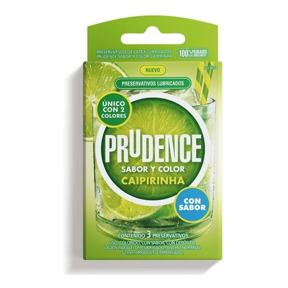Preservativo Prudence Caipirinha, 1 Caja, 3 Unidades