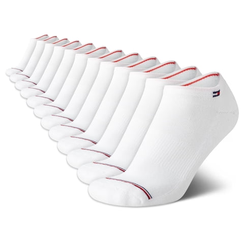 Calcetines No Show Tommy Hilfiger Para Mujer, Paquete De 12, Blancos, Tallas 4-10
