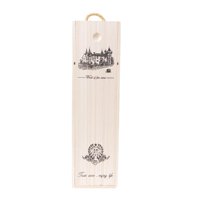 Magideal - Botella De Vino Caja De Madera Con Tapa Caja De Embalaje De Madera Caja De Transporte Decorativa Para Cumpleaños Boda Regalos De Inauguración