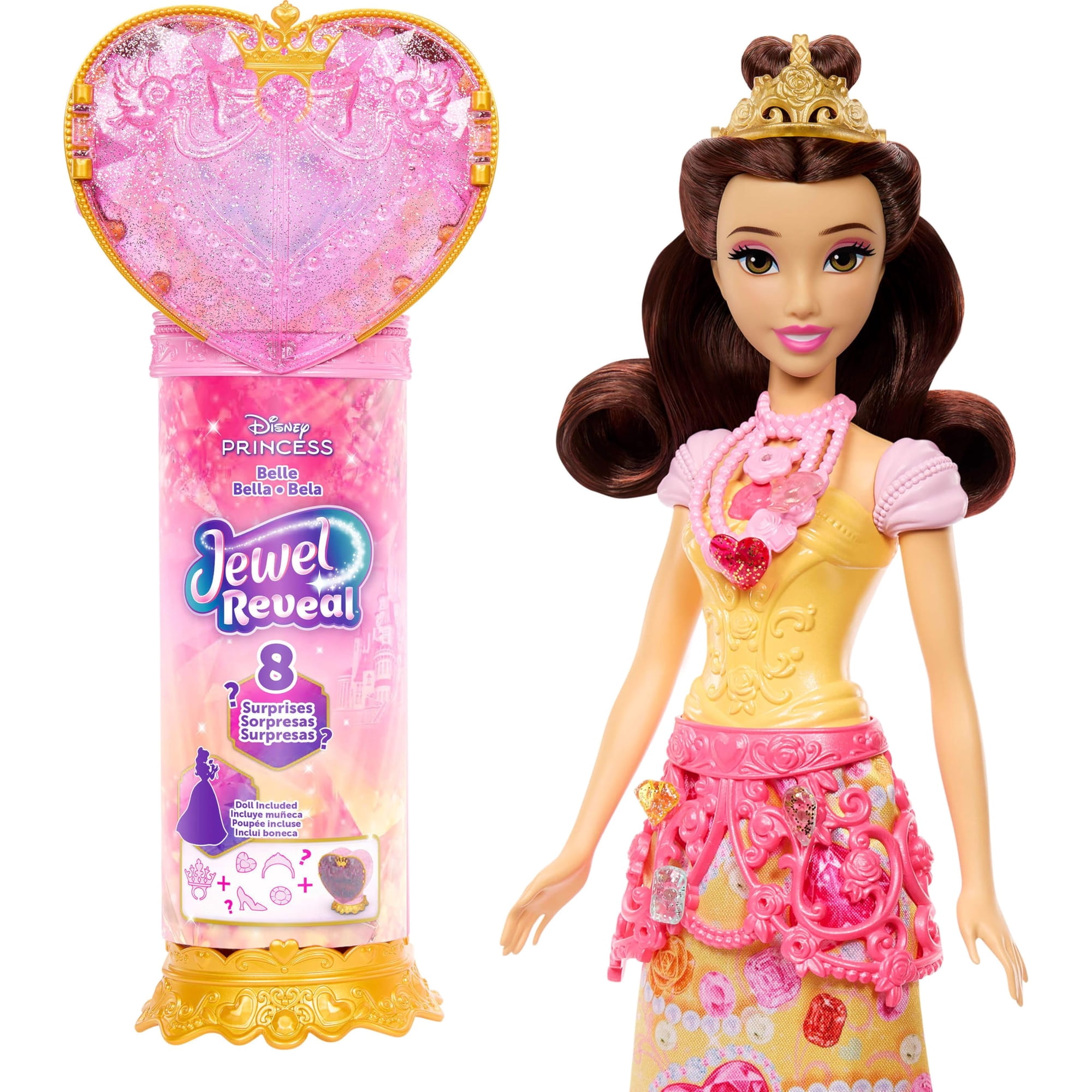 Disney Princesas - Disney Princesa Muñeca Reveal Bella Sorpresa 3 Años+