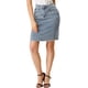 thumbnail image 5 of INSPIRE CHIC Falda de Mezclilla para Mujer Cintura Alta Dobladillo Desgastado Falda Corta de Jean Azul XL, 5 of 7