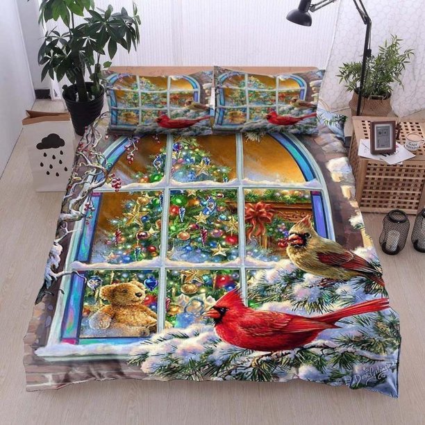 Hummingbirds Quilt Duvet Cover Set Soft Bedspread Bedroom Decor Bedding3-Piece Bedding Set