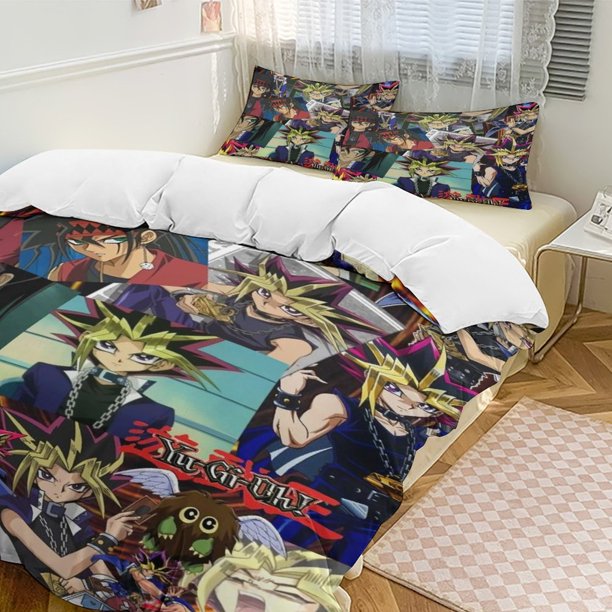 YuGiOh Anime Home Bed 3-piece Set Classic Japanese Anime Polyester Wash Student Dormitory Set