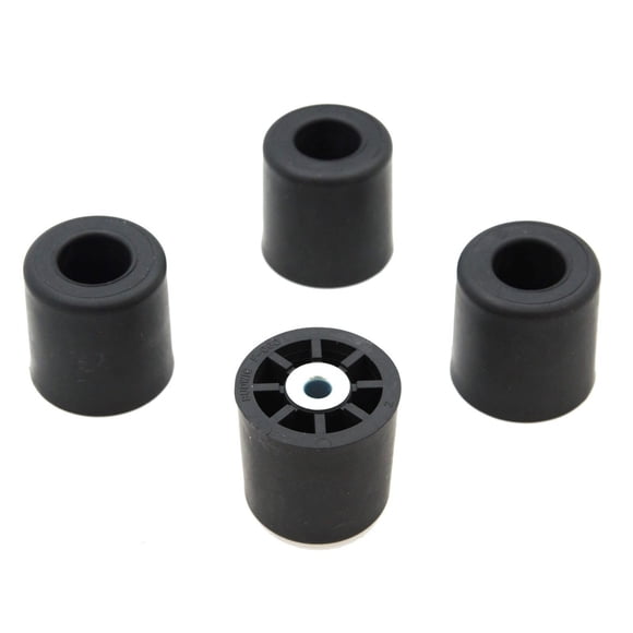 Patas de goma Budwig de 3,5 cm de alto x 3,5 cm de diámetro, cilindro, paquete de 4