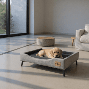 Bloccare - Cama De Mascotas - Talla S (55X40 Cm) / Pata Metalica 12 Cm
