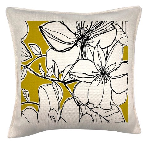 Tuyo Print - Cojín Flores Limón 45X45
