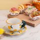 thumbnail image 2 of Juego De Cafetera Cerámica, Diseño De Lindo Juego De Tazas Creativas, Adecuado Para Lavavajillas Y Microondas, 6 Onzas / 180 Ml Para Leche De Té Con Leche, 2 of 5