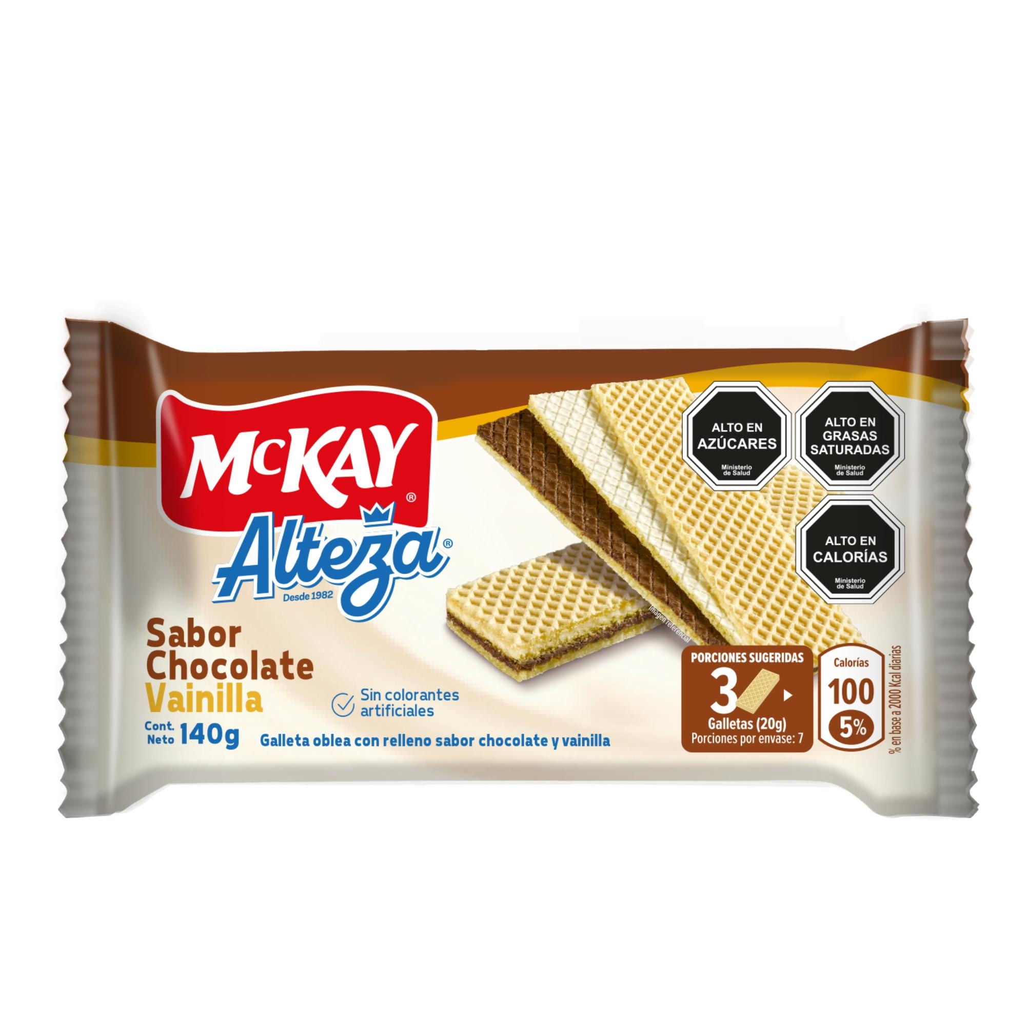 Galleta Oblea Alteza Chocolate Vainilla Bolsa 140 g McKay