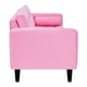 thumbnail image 3 of Sofa Retro 3c + 2 Pouf Felpa 00 Rosado, 3 of 6