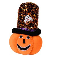 Magideal - Bonito Muñeco De Cabaza De Halloween, Juguete De Peluche Para Regalo, Adornos De Otoño, Divertido Coleccionable Para Fiesta, Vacaciones, Decoración Redondo 12Cmx19Cm