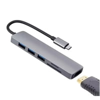 Genérico - Adaptador Usb Hub Hdmi Tipo C 3 X Usb 3.0 6En1