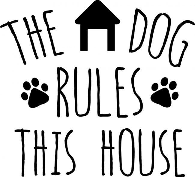 Rienda Libre Graphics - Decomural The Dog Rules Pet Ws-41478