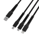 thumbnail image 5 of Cable Cargador Sleve Line X Usb A Triple Usb Black, 5 of 5