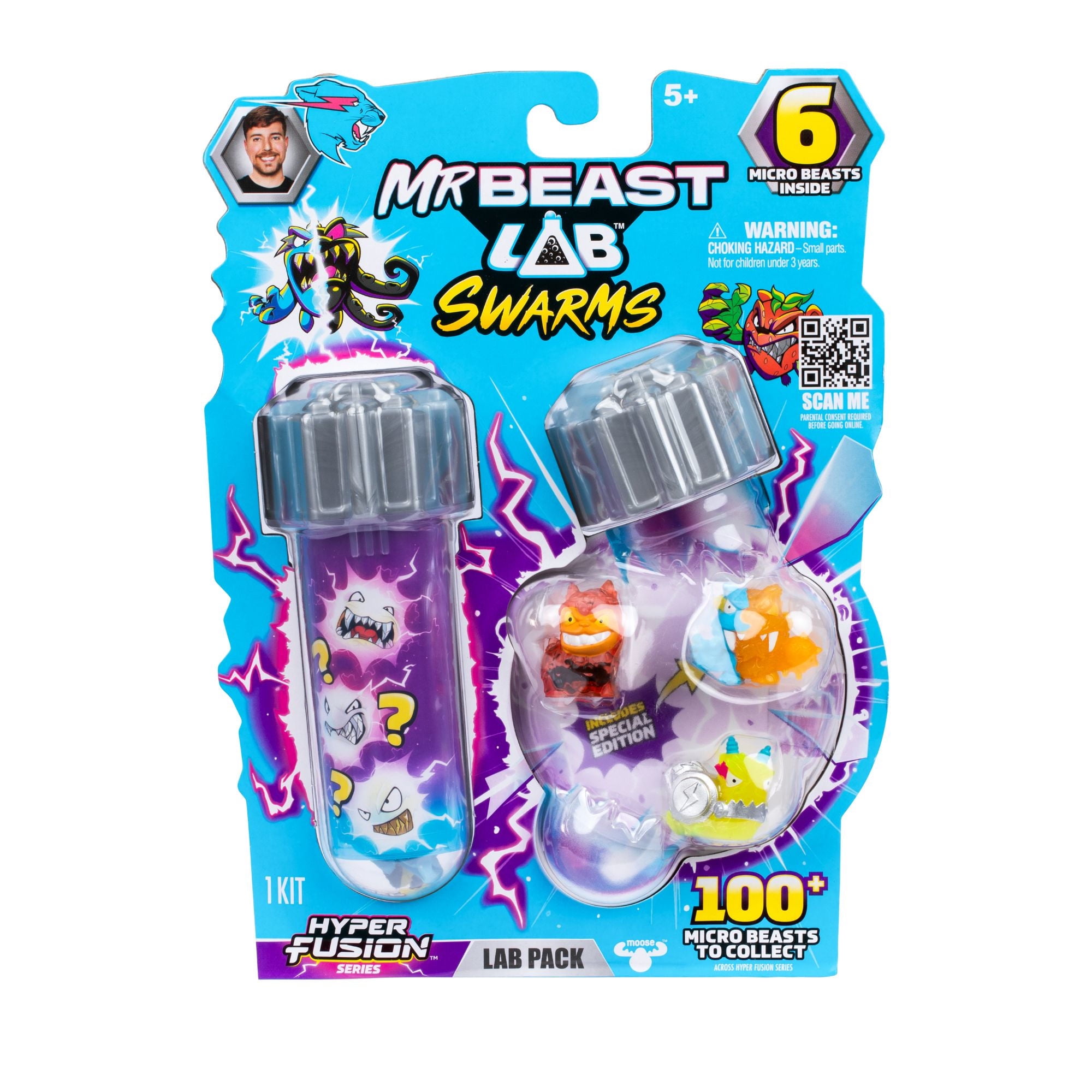 Mr Beast - Figura De Acción Mrbeast Lab Swarms Lab 6-Unid S3 Cdu