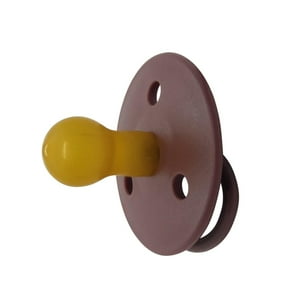 Mininor - Chupetes Redondos Latex 0M 2Uns Burdeo