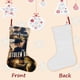 thumbnail image 3 of El Valle Robado Tema: Calcetines de Navidad, fino lino blanco para colgar en escaleras y chimenea, decoración navideña para el hogar, regalo de Navidad.54cm×38cm, 3 of 5