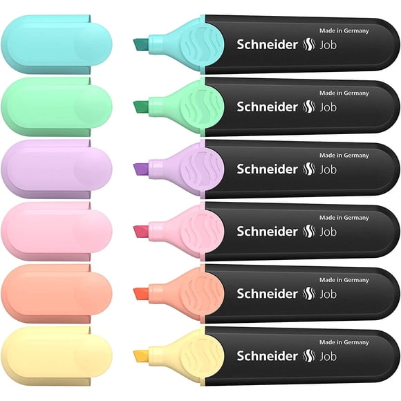 Resaltador Schneider Job Pastel Pack de 6