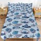 thumbnail image 2 of 3 Pieces Stitch Bedding Comforter Set Full with 2 Pillowcases for Kids Teens Girls Women Microfiber Easy Wash Light Breathable Cozy White Base Bed Sheets, 2 of 5