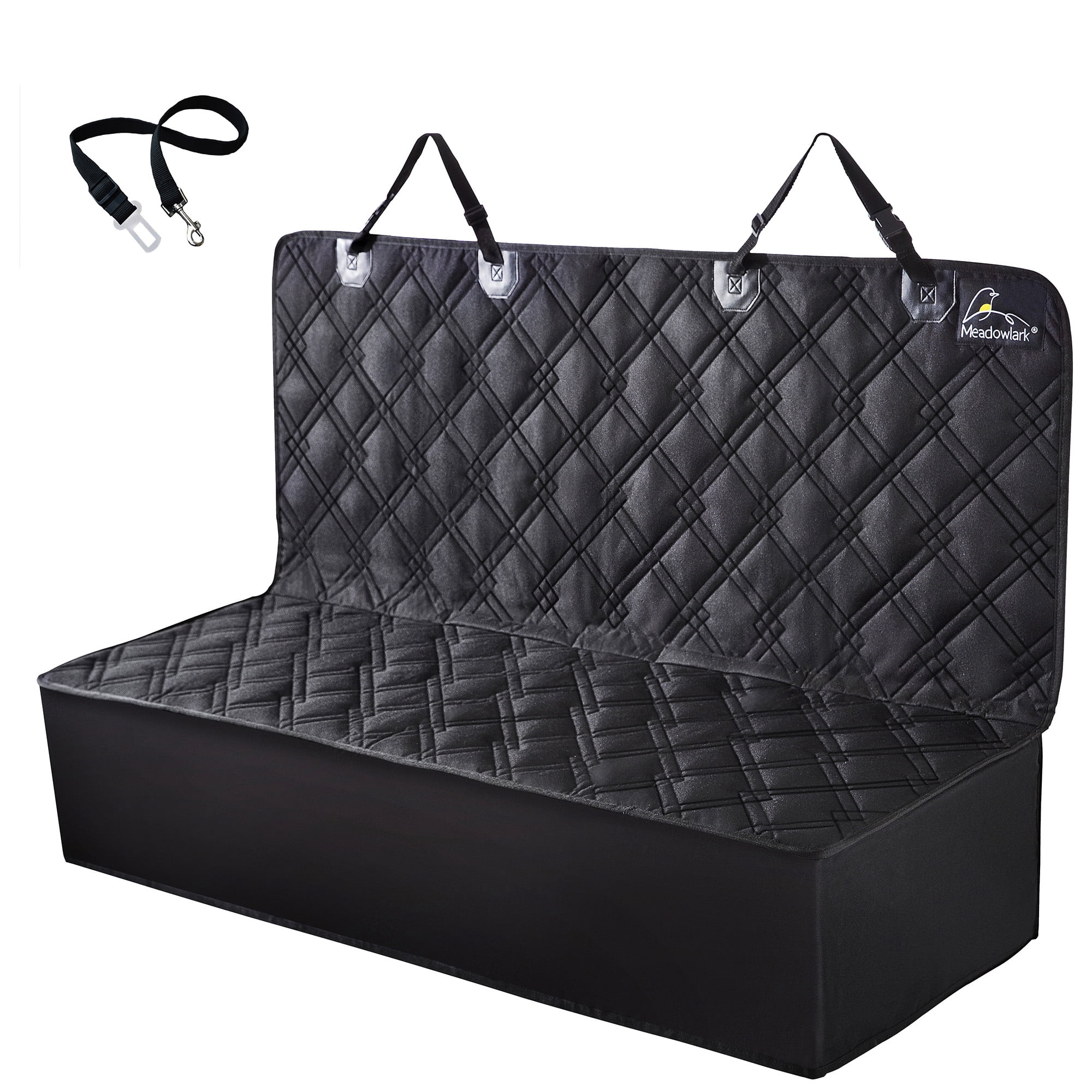 Protector De Asiento De Banco Para Mascotas Meadowlark Negro Estándar
