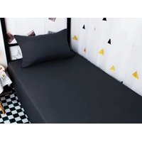 Riqui - Juego De Sábana 1 Plaza Negra