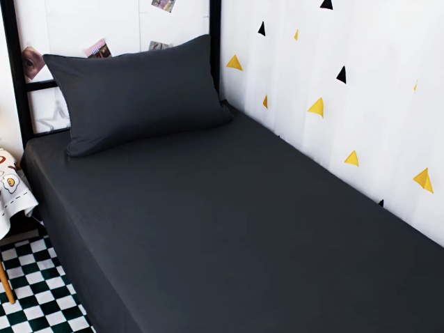 Riqui - Juego De Sábana 1 Plaza Negra