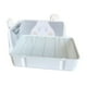 thumbnail image 3 of Caja de arena para conejos, bandeja portátil para entrenador de orinal, jaula de ropa de cama estable para interiores, inodoro duradero para mascotas , Gris blanco Blanco Gris, 3 of 5
