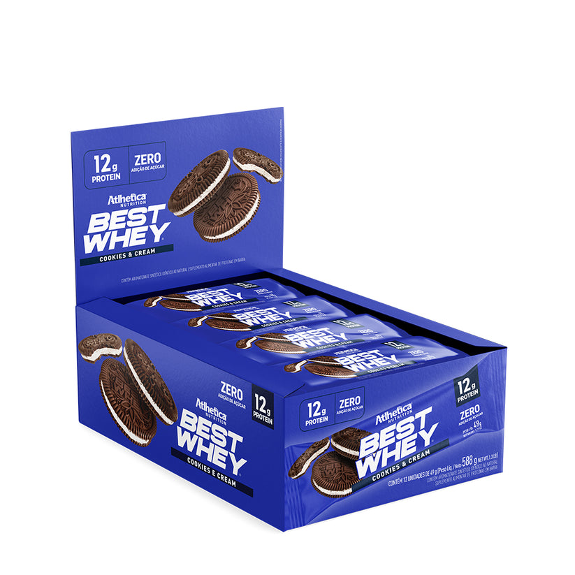 Atlhetica - Box De 12 Barras Best Whey 12G Cookies And Cream